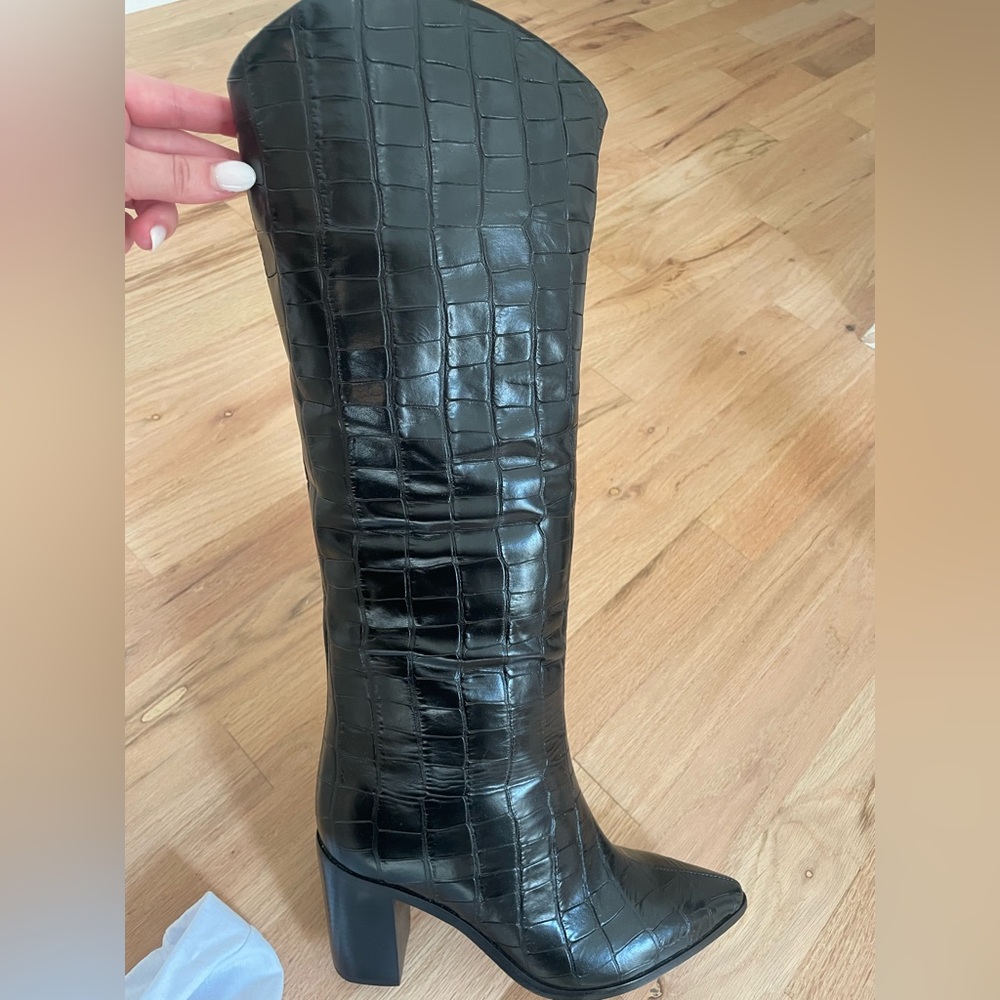 Brand New Schutz MARYANA Block Boot Black Never Worn 5.5